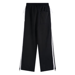 Lace Stiped Bowknot Baggy Sweatpants