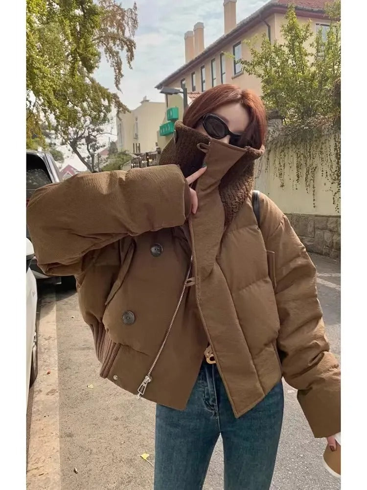 Zip Up Padded Short Jacket - fairypeony