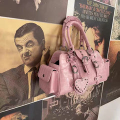 Buckle Babe Pink Shoulder Bag - fairypeony
