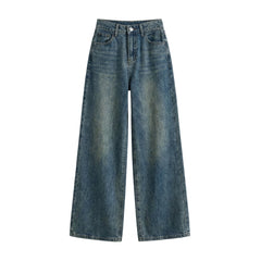 Vintage Washed Straight-Leg Jeans