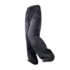 High-Stretch Floor-Length Straight Jeans