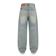 Embroidered High-Waist Wide-Leg Jeans