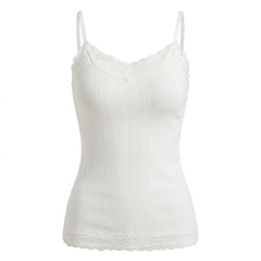 2000s Vintage Lace Trim Camisole Top