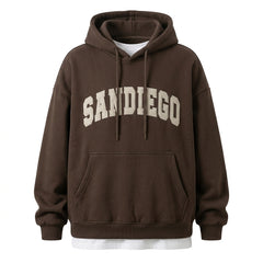 Vintage Embroidered Logo Oversized Hoodie