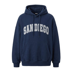 Vintage Embroidered Logo Oversized Hoodie