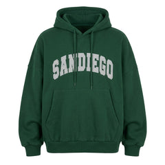 Vintage Embroidered Logo Oversized Hoodie