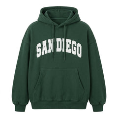 Vintage Embroidered Logo Oversized Hoodie