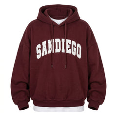 Vintage Embroidered Logo Oversized Hoodie