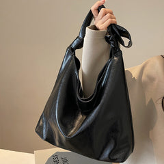 Large Capacity Pu Leather Shoulder Bag - fairypeony