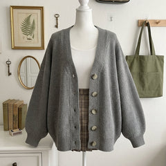 Loose Fit Open-Front Sweater