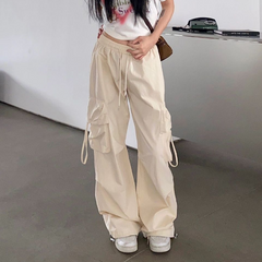 Multiple Pocket Bound Feet Cargo Pants - fairypeony