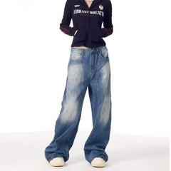 Vintage Light Wash Low Waist Baggy Jeans
