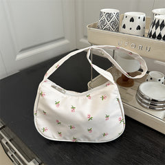 Aesthetic Floral Print Shoulder Bag