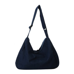 Denim Large Canvas Shoulder Bag