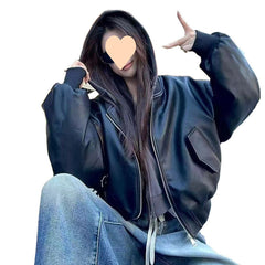 Leather Cool Wind Retro Loose Motorcycle Clothing