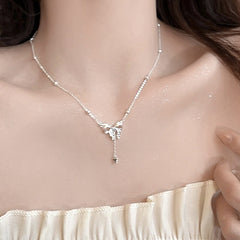 Galaxy Silver Pearl Necklace