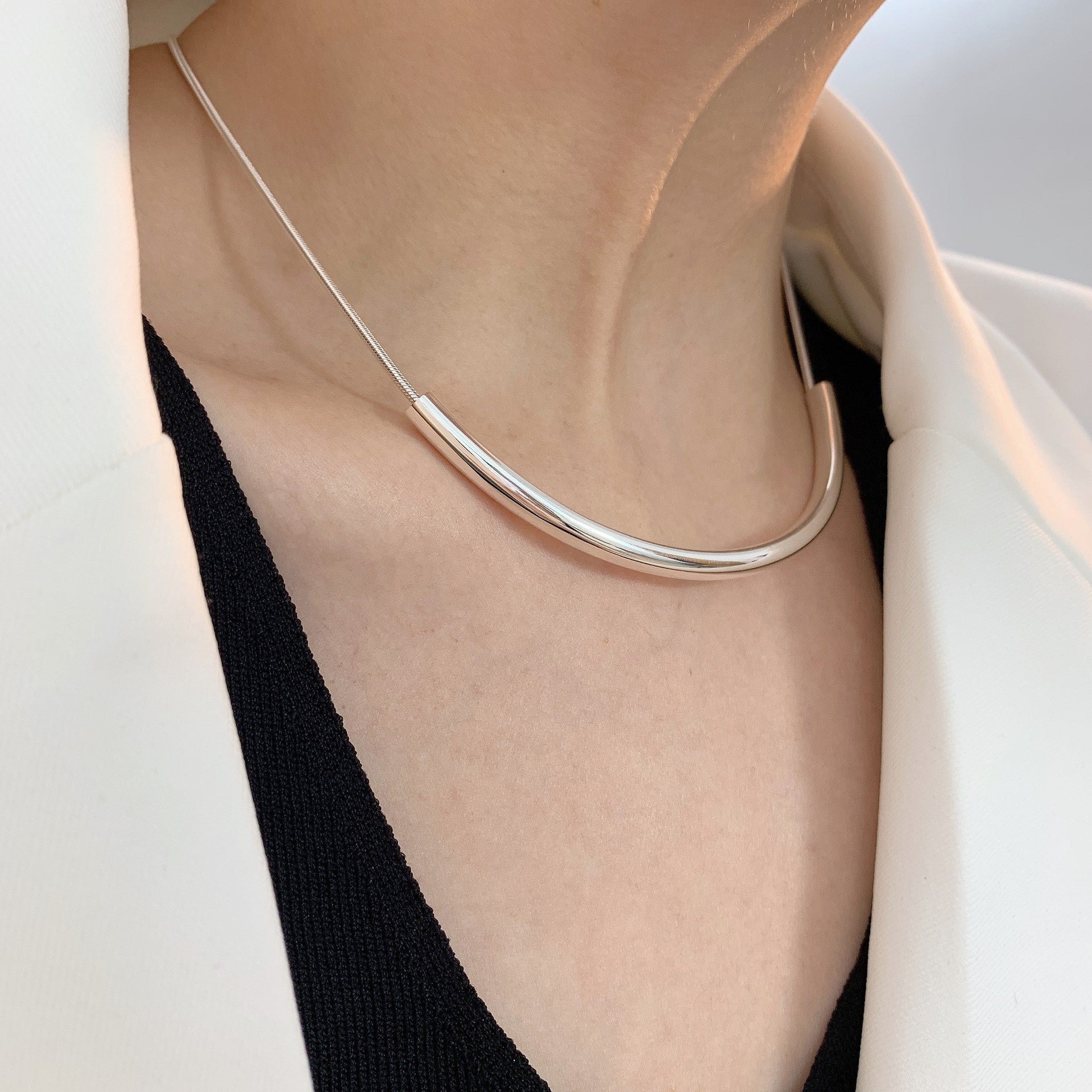 Double-layer Pearl Camellia Necklace - fairypeony