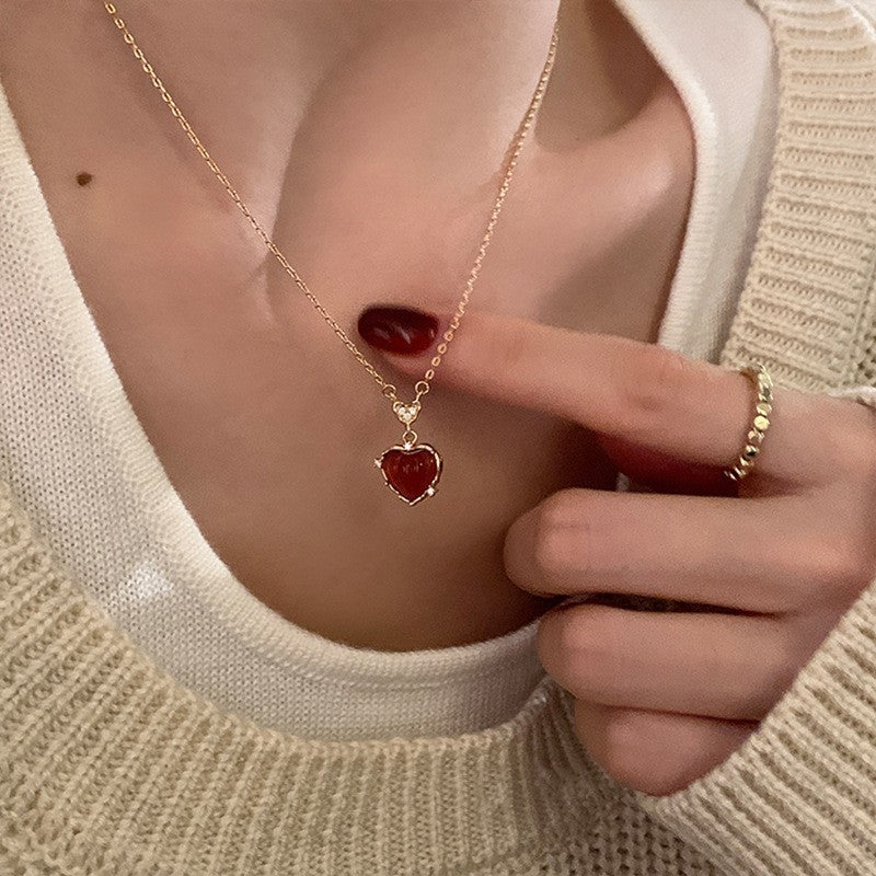 Double-layer Pearl Camellia Necklace - fairypeony