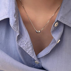 Double-layer Pearl Camellia Necklace - fairypeony