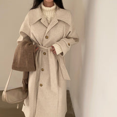 Vintage Double Breasted Wool Maxi Coat