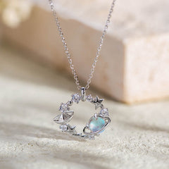 Double-layer Pearl Camellia Necklace - fairypeony