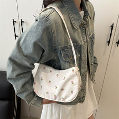 Aesthetic Floral Print Shoulder Bag