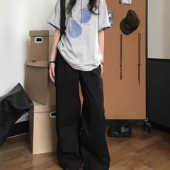 Apple Print Oversized Short Sleeve Tee