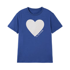Aesthetic Heart Print Short Sleeve Tee
