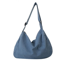 Denim Large Canvas Shoulder Bag
