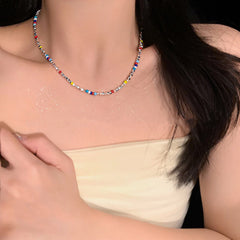 Galaxy Silver Pearl Necklace