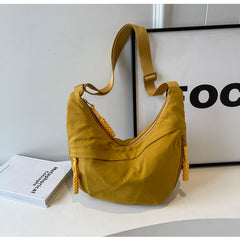 Solid Color Large Capacity Crossbody Bag