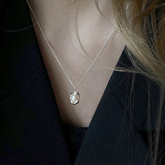 Double-layer Pearl Camellia Necklace - fairypeony