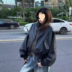 Leather Cool Wind Retro Loose Motorcycle Clothing