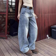 Vintage Loose Straight Machete Jeans