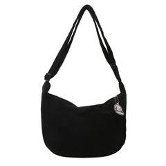 Solid Color Corduroy Shoulder Bag