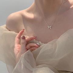 Double-layer Pearl Camellia Necklace - fairypeony