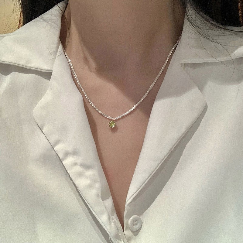 Double-layer Pearl Camellia Necklace - fairypeony