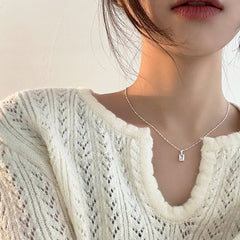 Double-layer Pearl Camellia Necklace - fairypeony