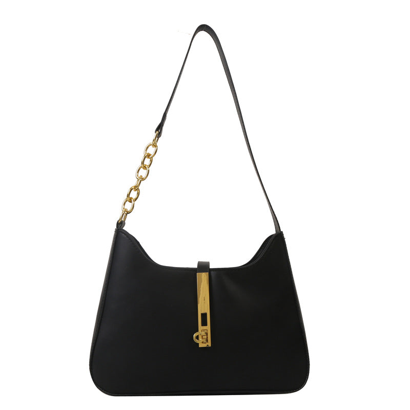 Gold Chain Glam Shoulder Bag - fairypeony