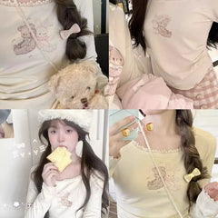 Pure Bear Printed Bottoming Shirt Women