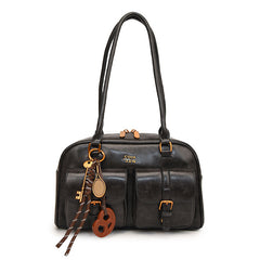 Vintage Buckled Pocket Shoulder Bag