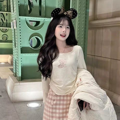 Pure Bear Printed Bottoming Shirt Women