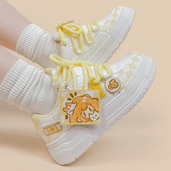 Aesthetic Cartoon Print Sneakers