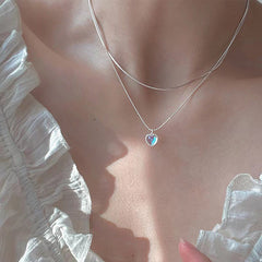 Galaxy Silver Pearl Necklace