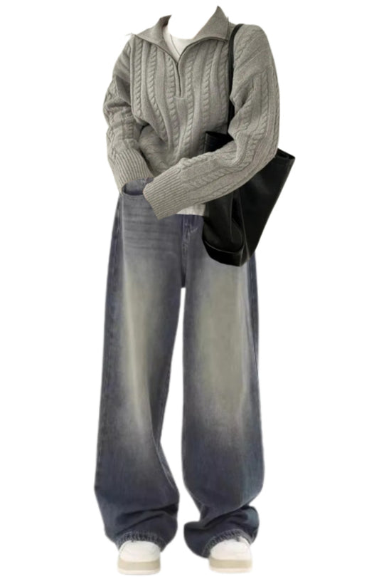 OOTD: Knit Sweater + Boyfriend Jeans - fairypeony