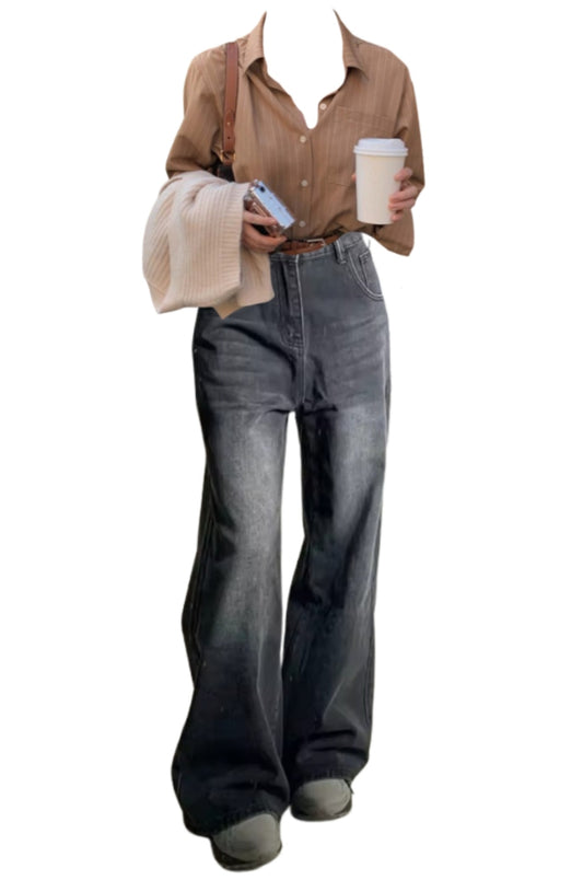 OOTD: Long Sleeve Blouse + Vintage Jeans