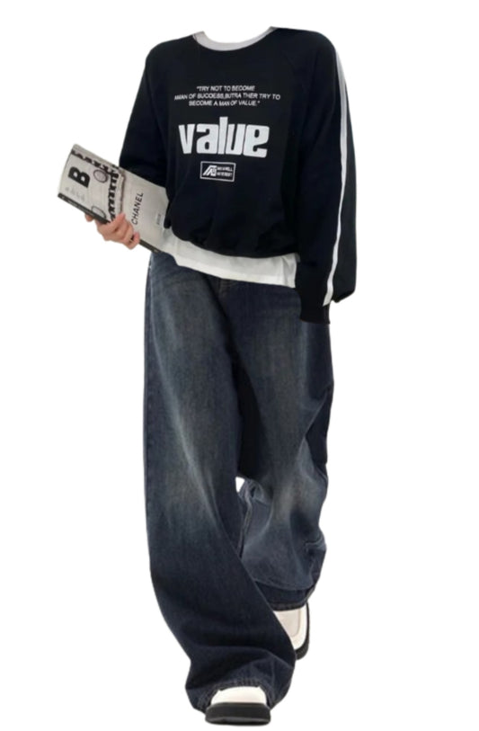 OOTD: Round Neck Sweatshirt + Boyfriend Jeans - fairypeony