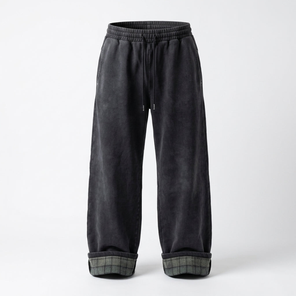 Y2K Wide-Leg Patchwork Pants