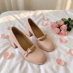 Coquette Bow Mary Jane Shoes