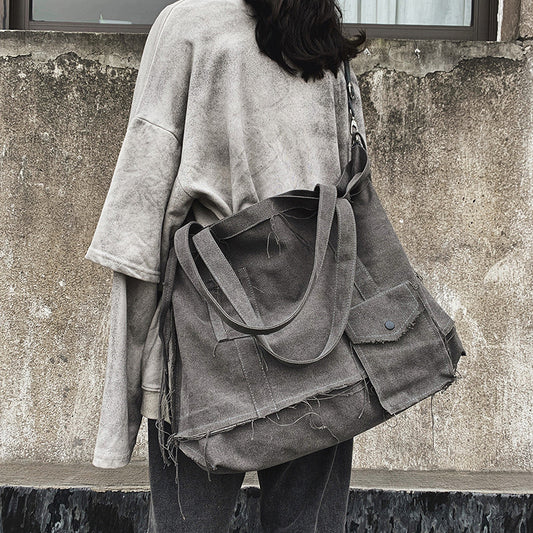 Raw Edge Large Crossbody Bag